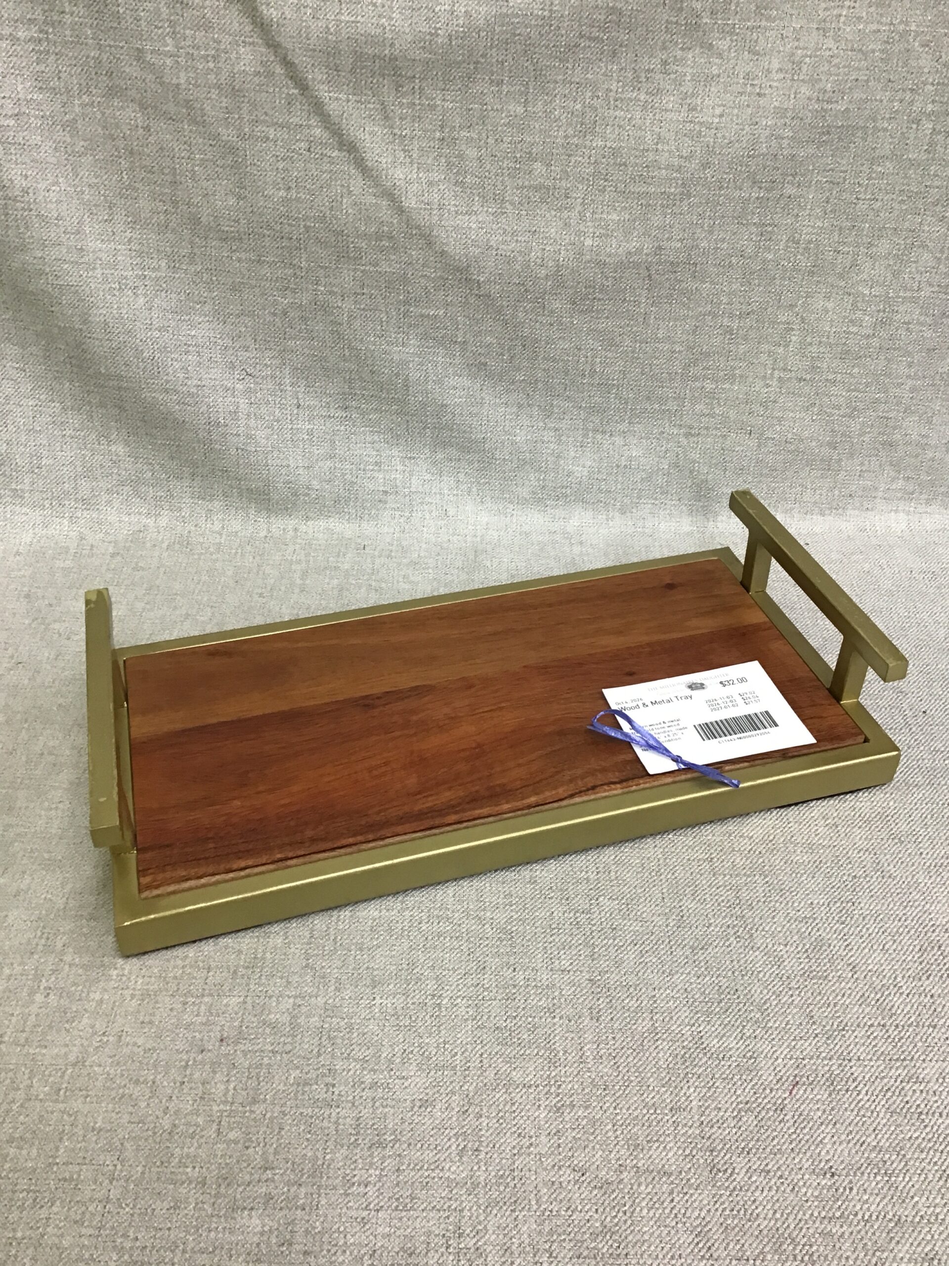 Wood & Metal Tray
