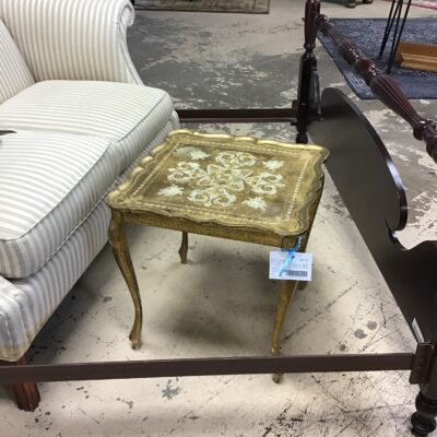 Italian Florentine Gold Side Table – Condition