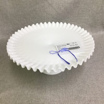 Fenton Hobnail Milk Glass Cake Plate