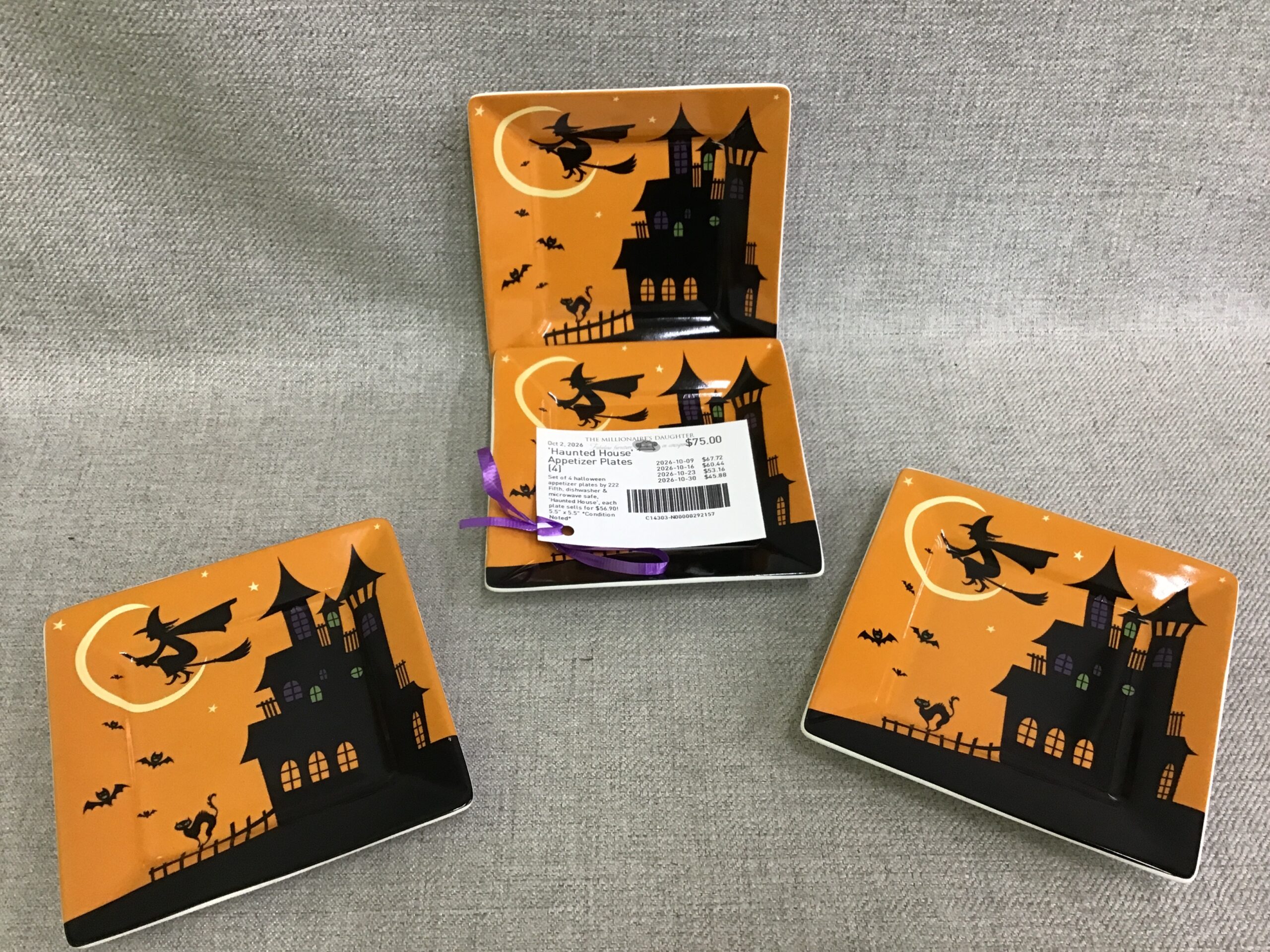 ‘Haunted House’ Appetizer Plates (4)