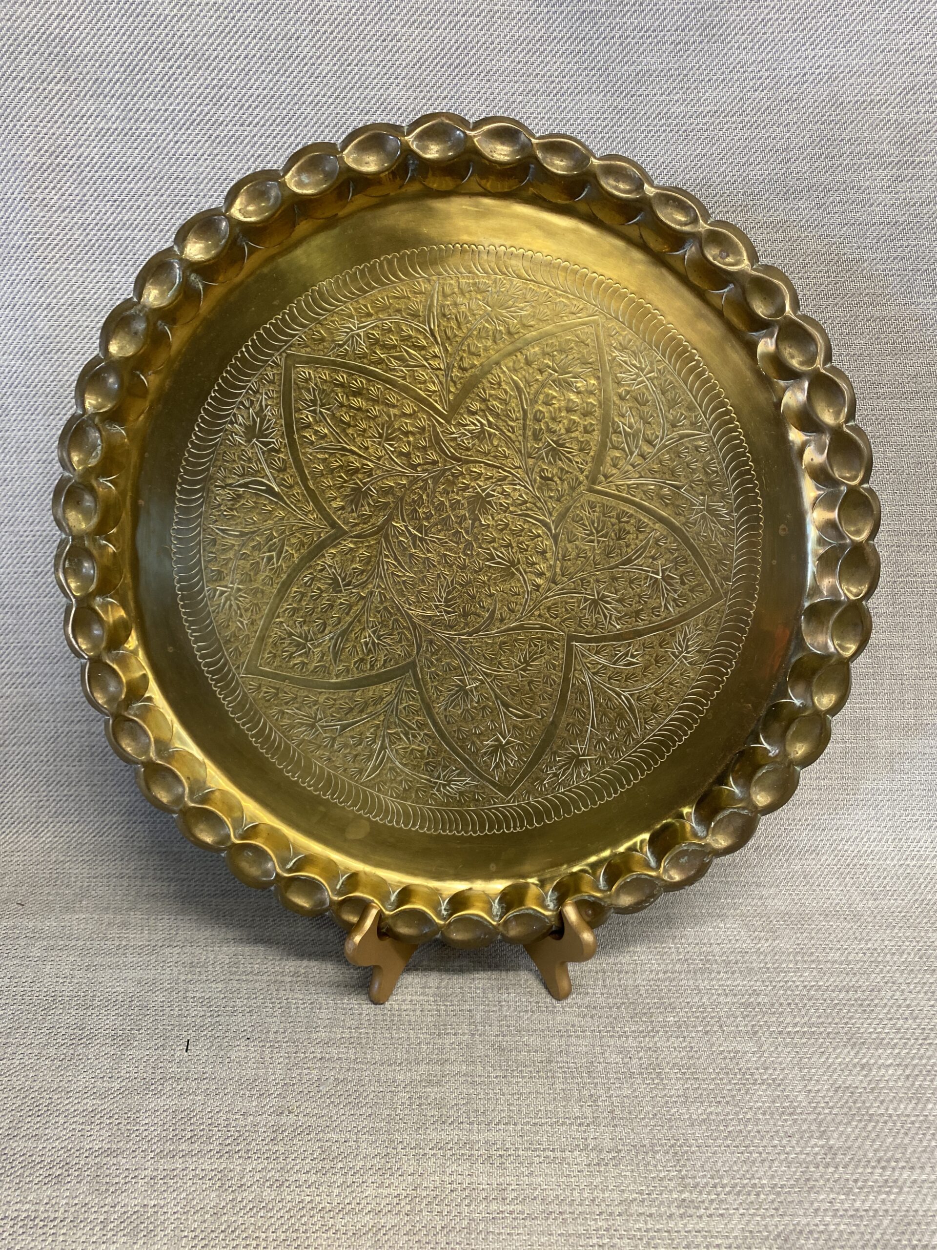 Embossed Brass Tray