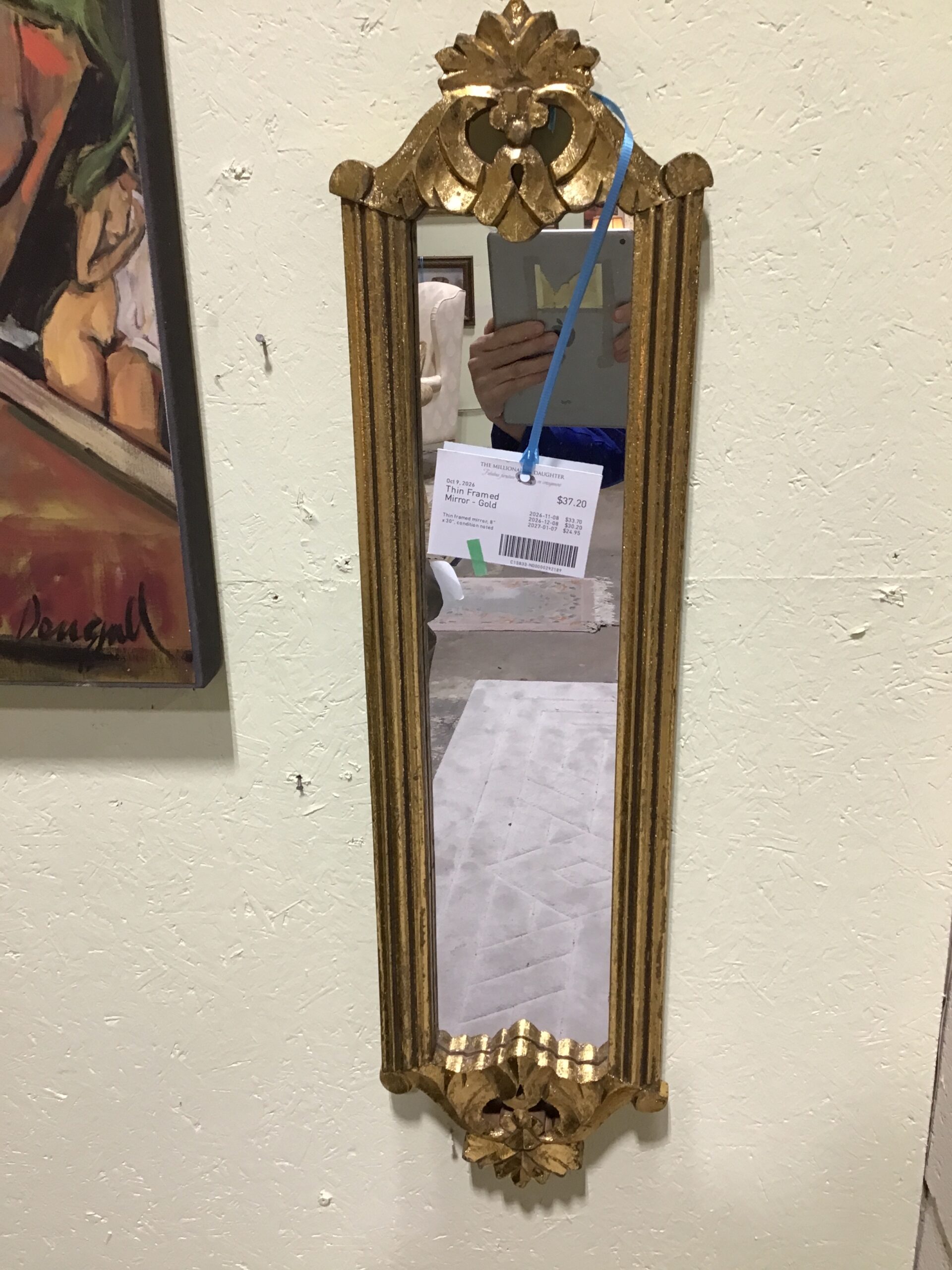 Thin Framed Mirror – Gold