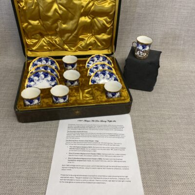 Antique Sterling Silver & Porcelain Coffee Set