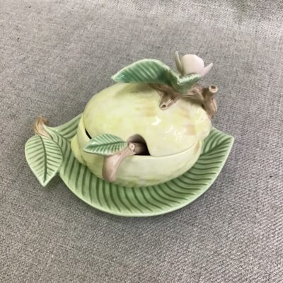 Fitz & Floyd ‘Orchard’ Lemon Jam Jar w Saucer