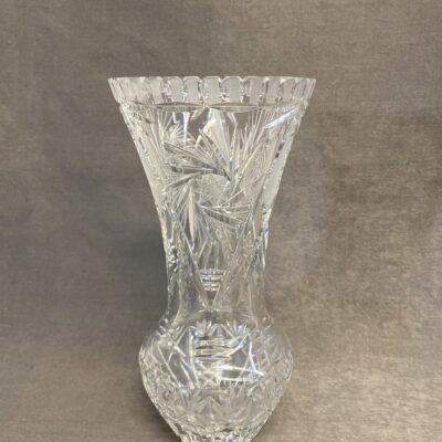 Pinwheel Crystal Vase