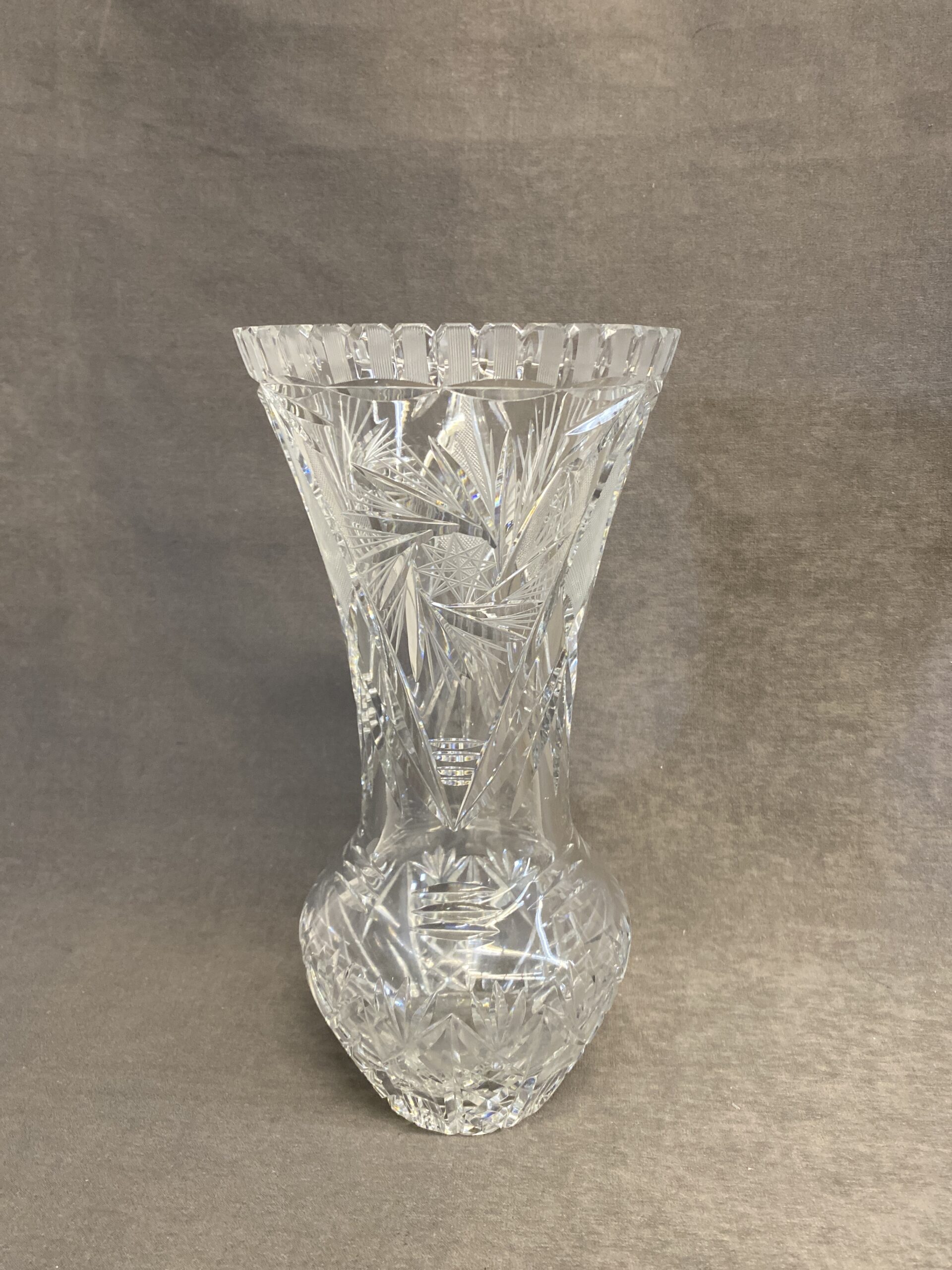 Pinwheel Crystal Vase