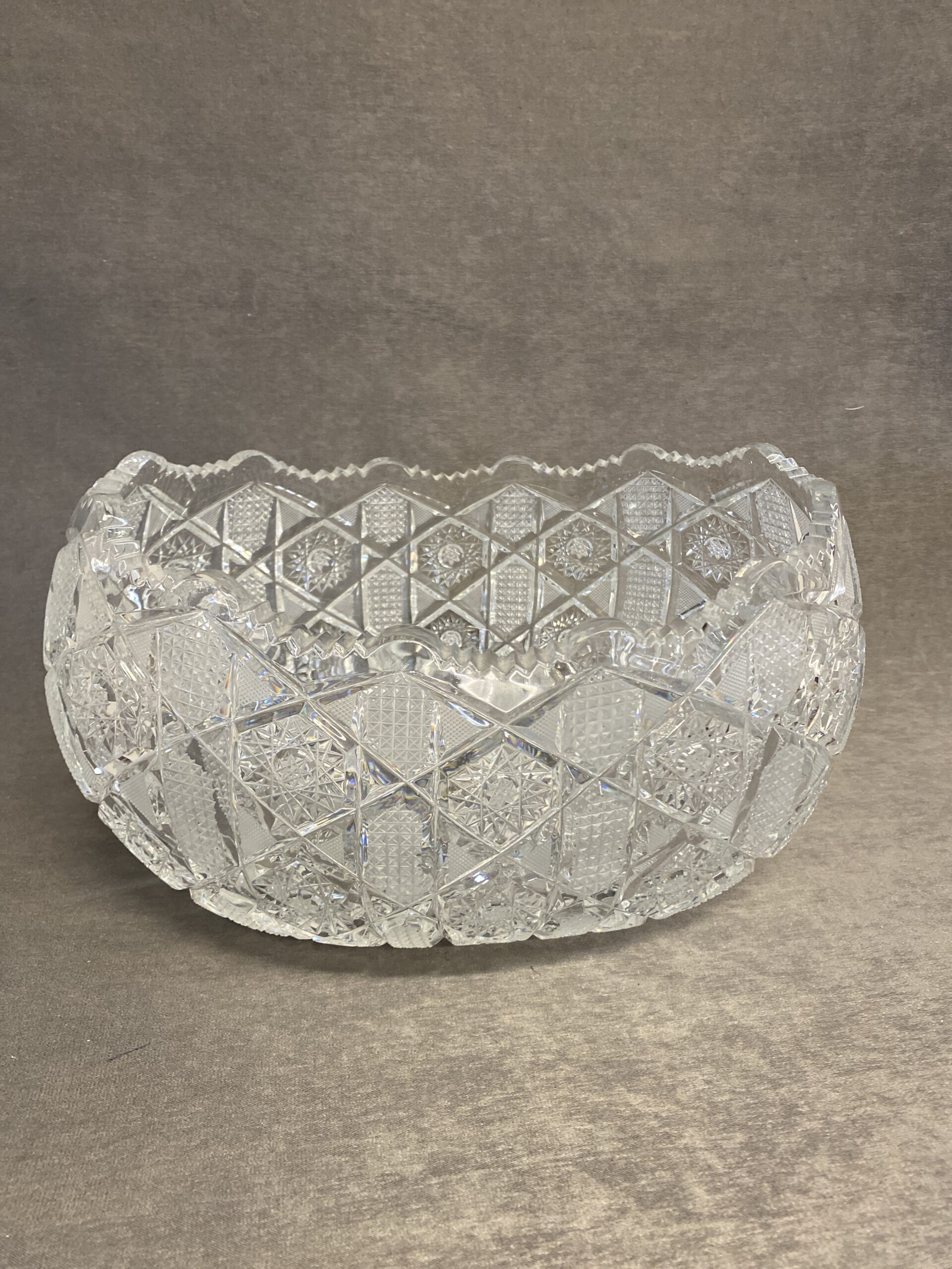Hobstar Crystal Bowl