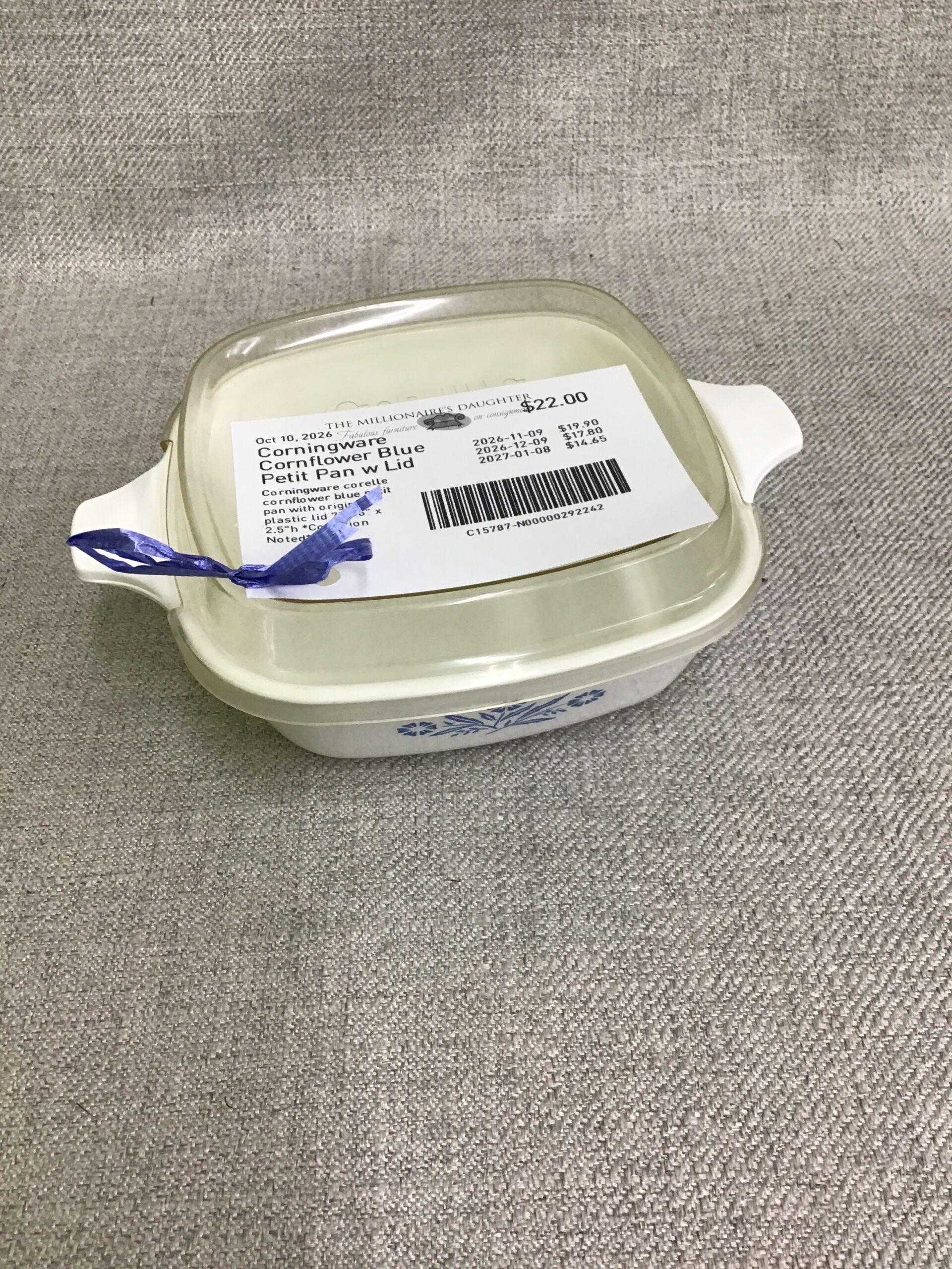 Corningware Cornflower Blue Petit Pan w Lid