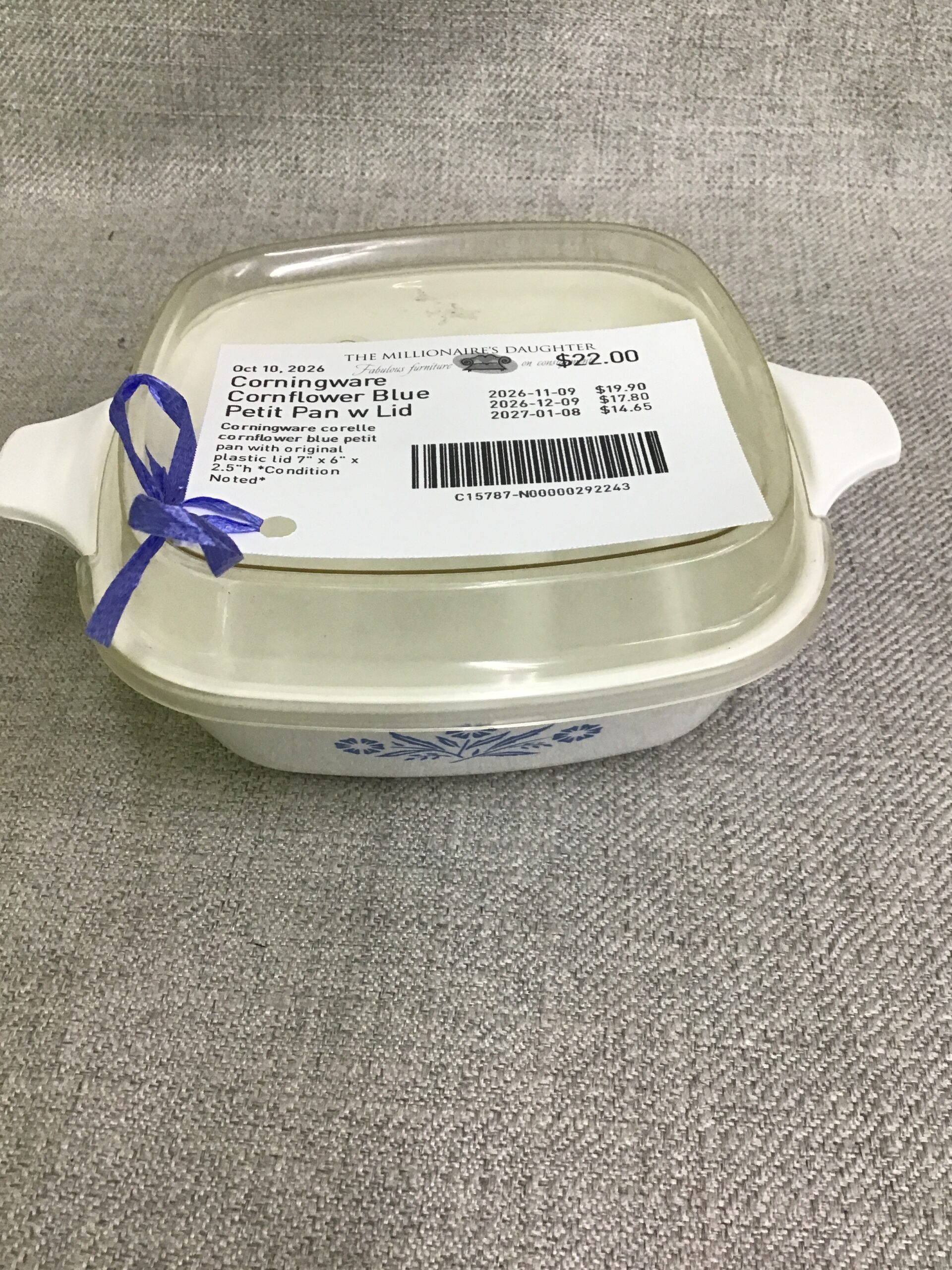 Corningware Cornflower Blue Petit Pan w Lid