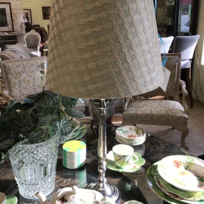 Bombay Table Lamp – Silver Tone Metal