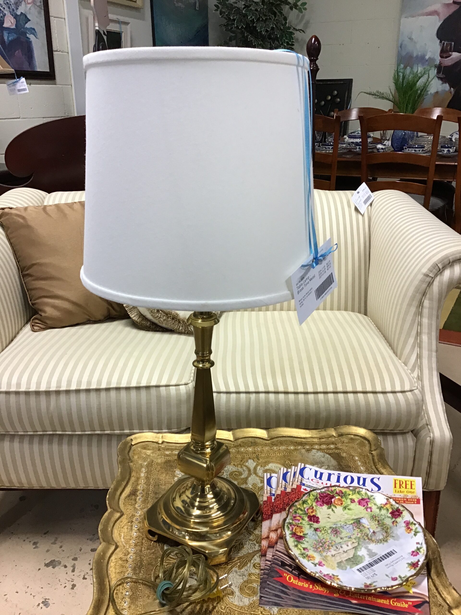 Table Lamp – Brass Tone Metal