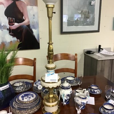 Stiffel Tall Table Lamp – Cream Enamel