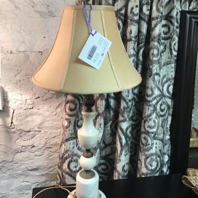 Vintage Marble Table Lamp- 30.5″h