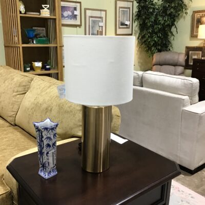 Metal Table Lamp – Brass Tone
