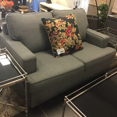 Slate Grey Upholstered Loveseat