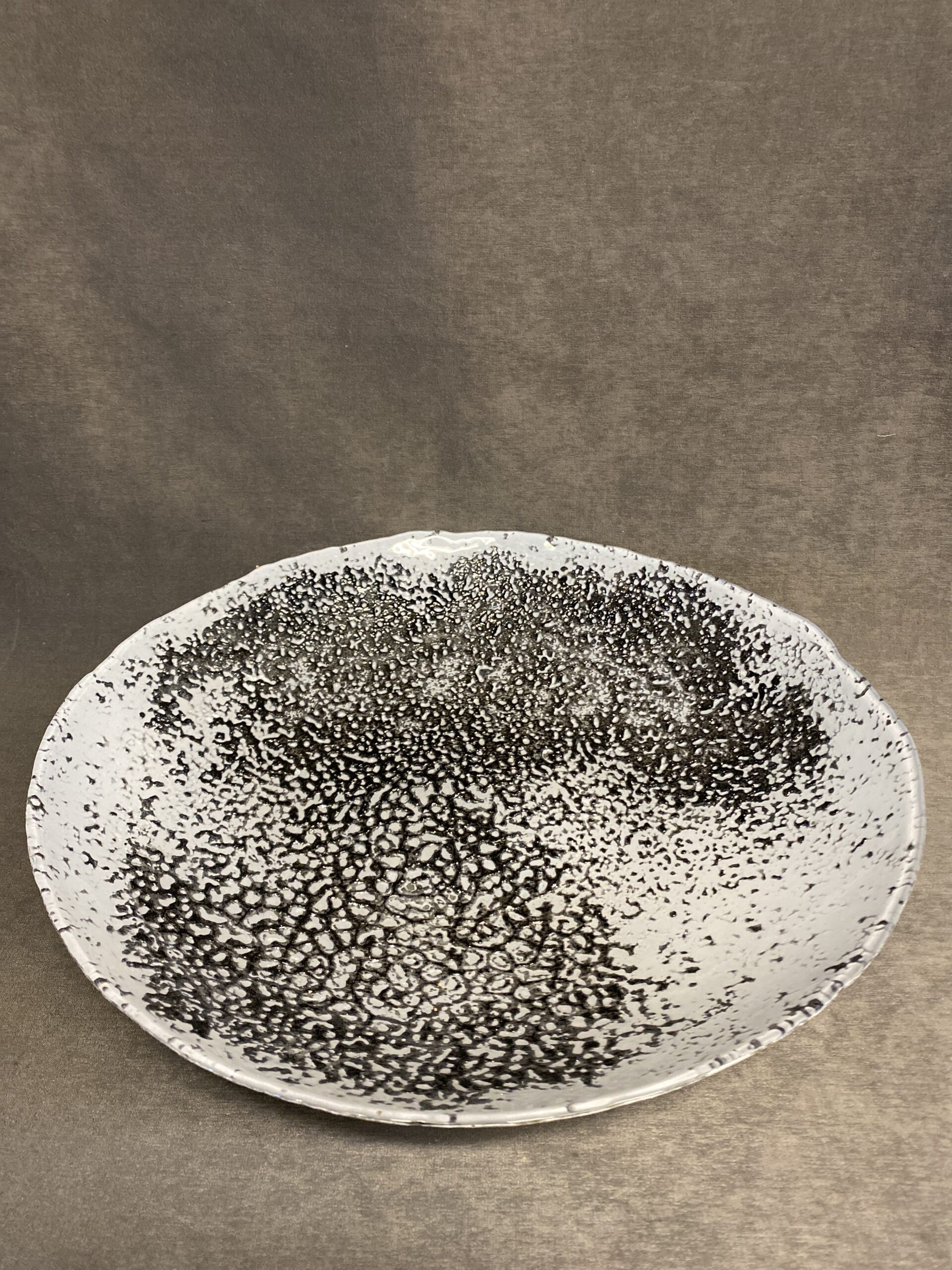 Glass Bowl – Grey & White