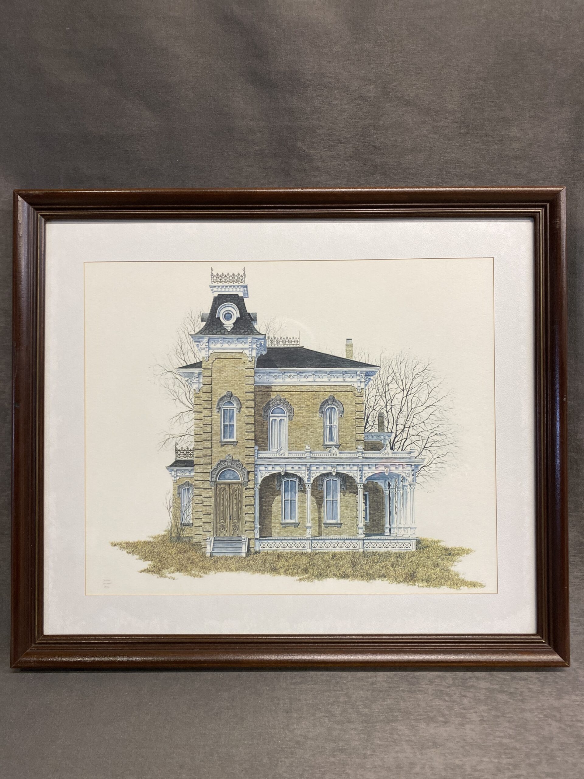 Framed Print – Green Brick House