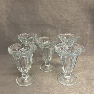 Set 5 Soda Fountain Glasses – Ruffle Edge