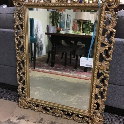 Ornately Framed Beveled Mirror