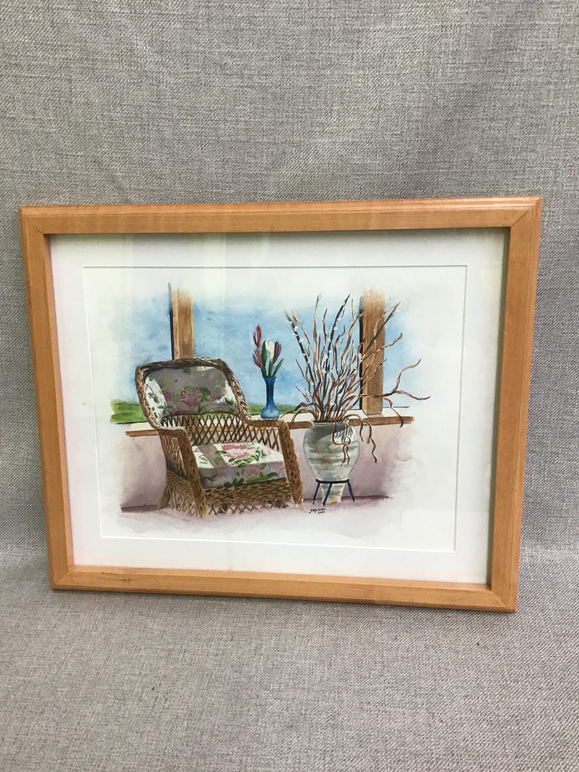 J. Groves Framed Watercolour Painting