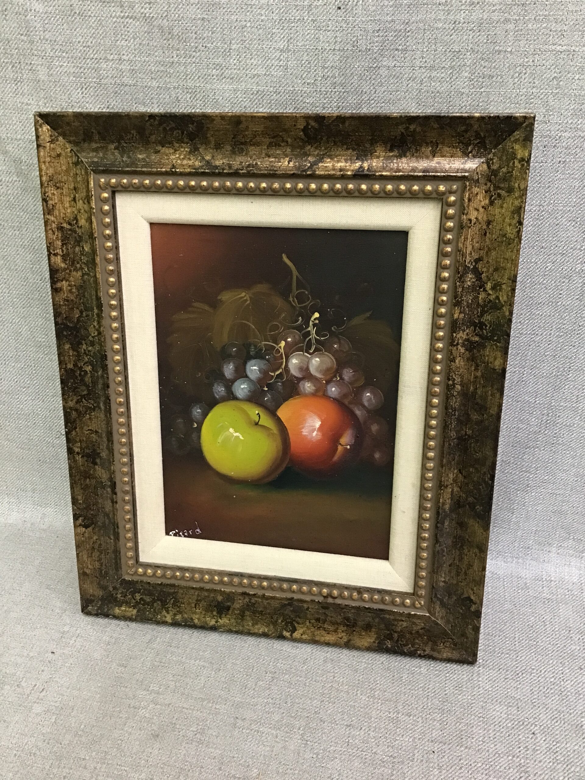 Vintage Fruit Still Life Oil Painting
