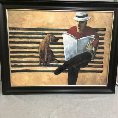 El Hombre del Periodico Framed Art