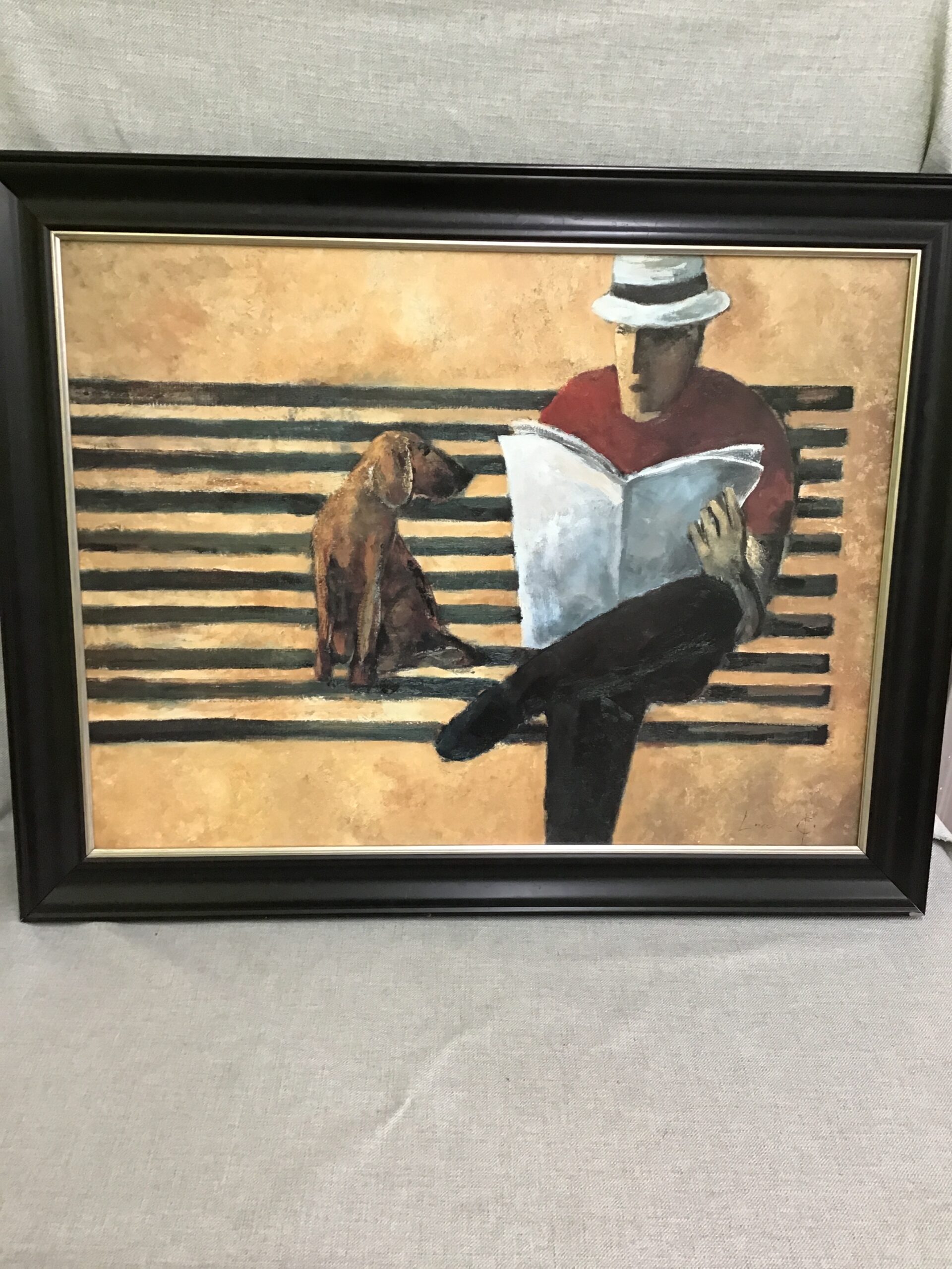 El Hombre del Periodico Framed Art
