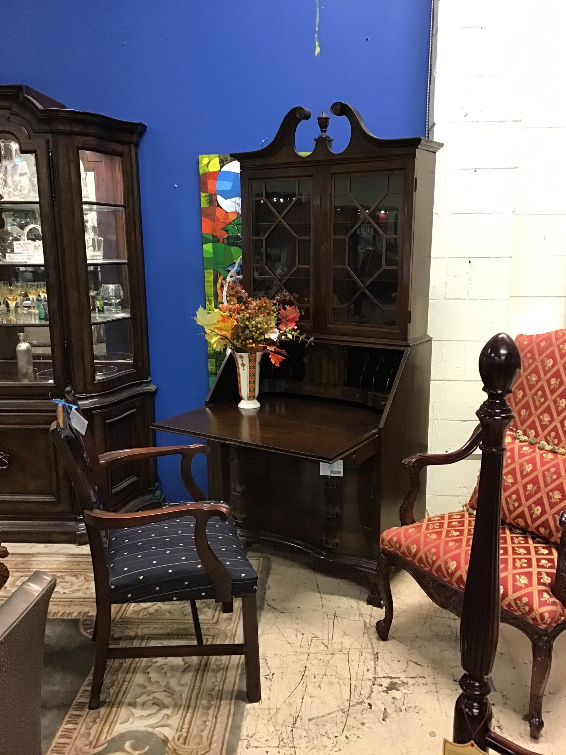 Mahogany Secretary & Arm Chair