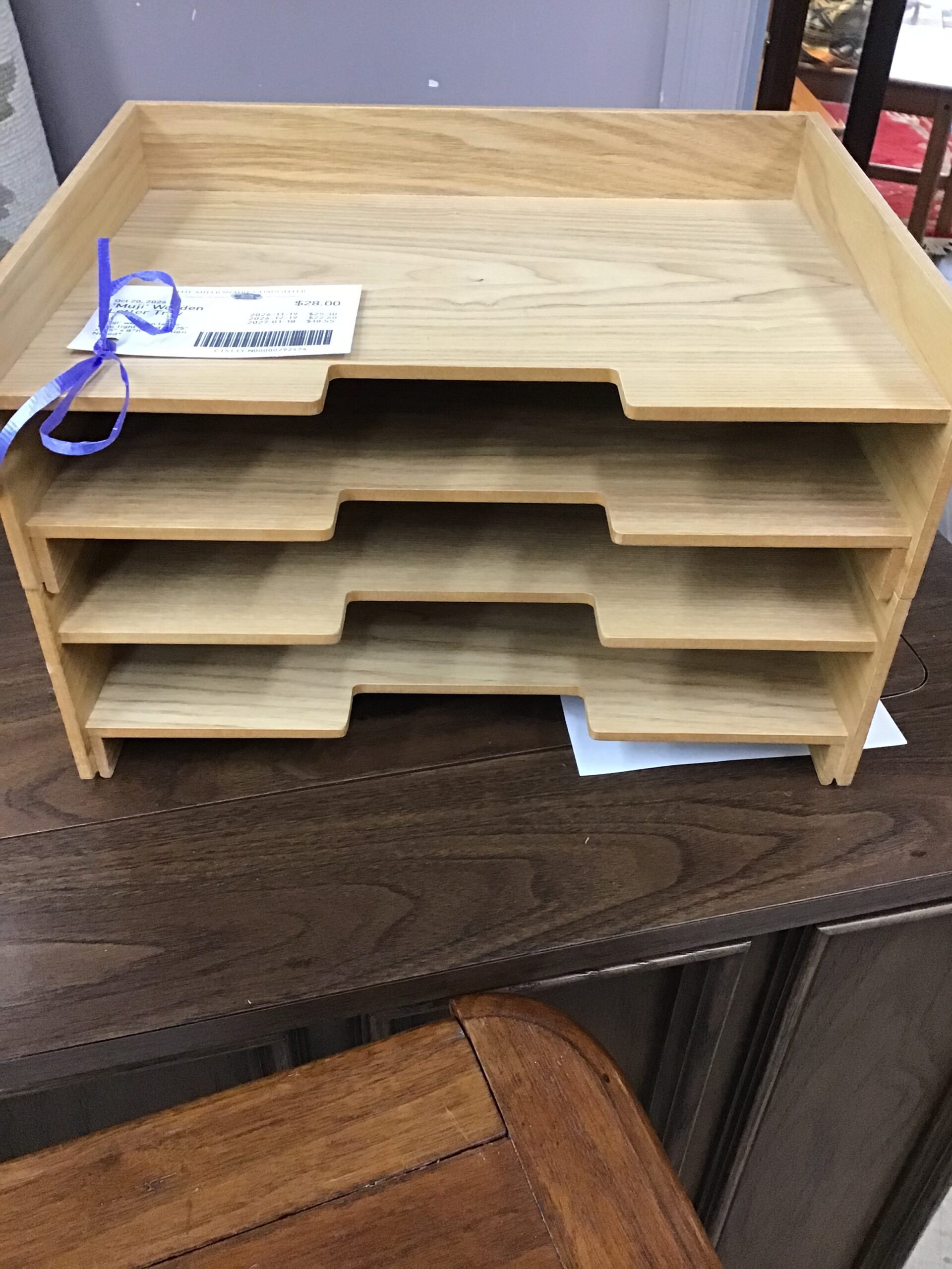 ‘Muji’ Wooden Letter Tray