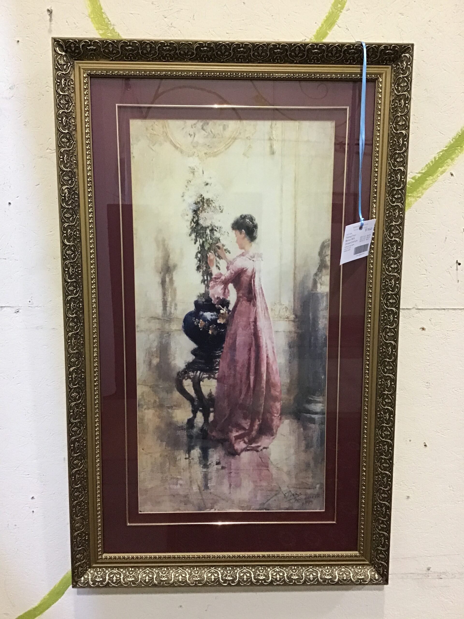Framed Print – Woman With Chrysanthemum