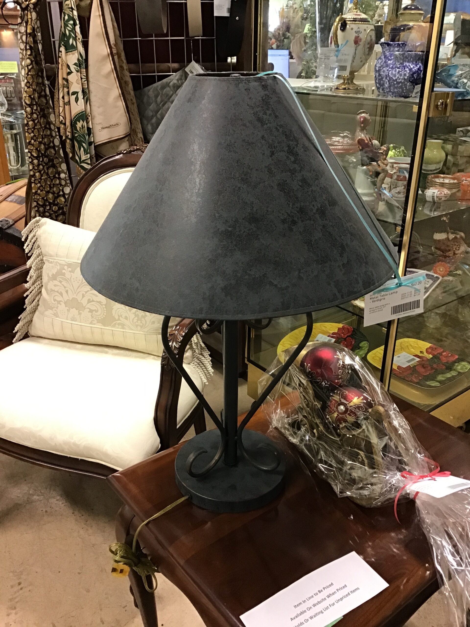 Metal Table Lamp – Verdigris