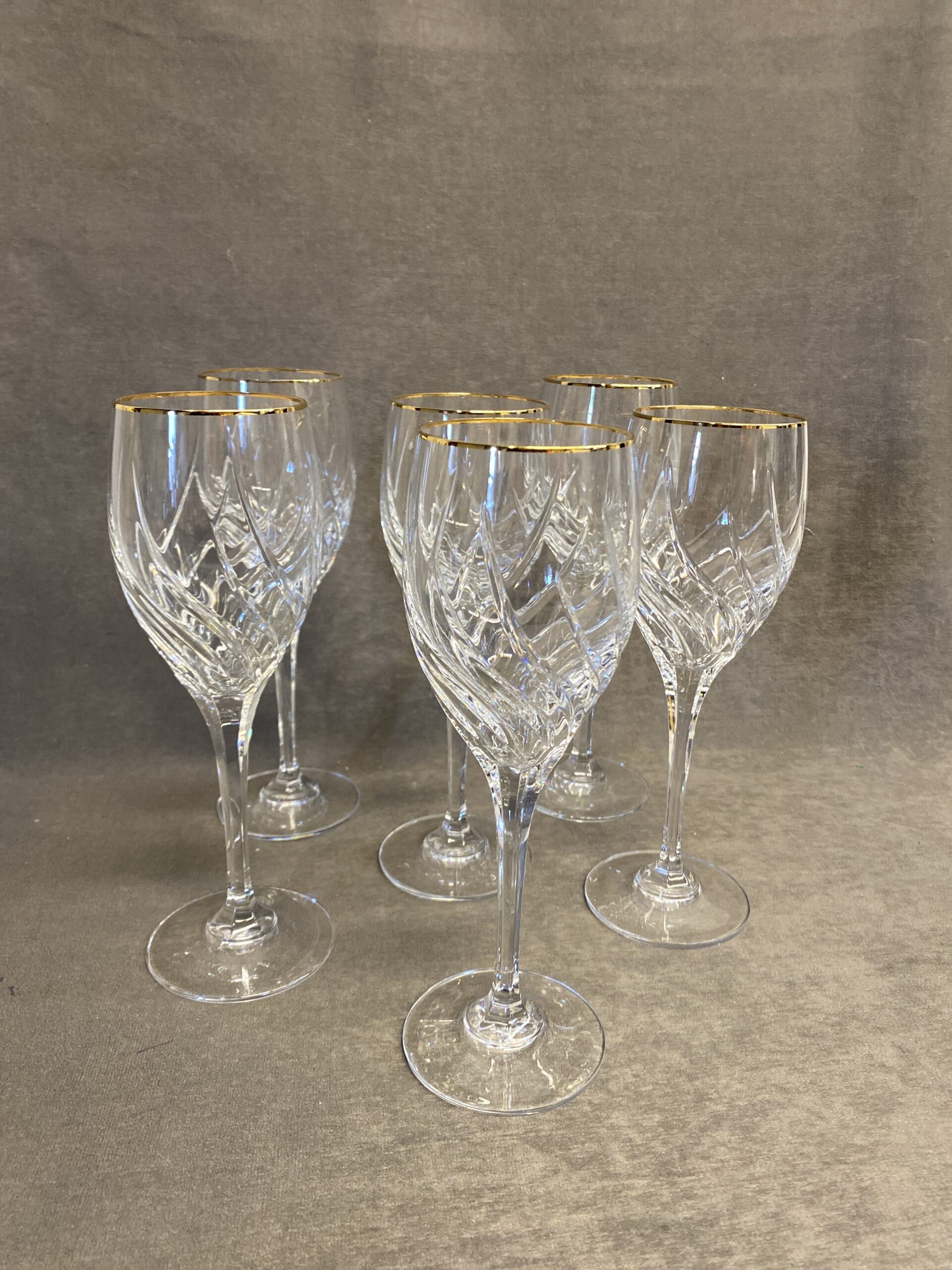 Set 6 Mikasa Crystal Water Goblets