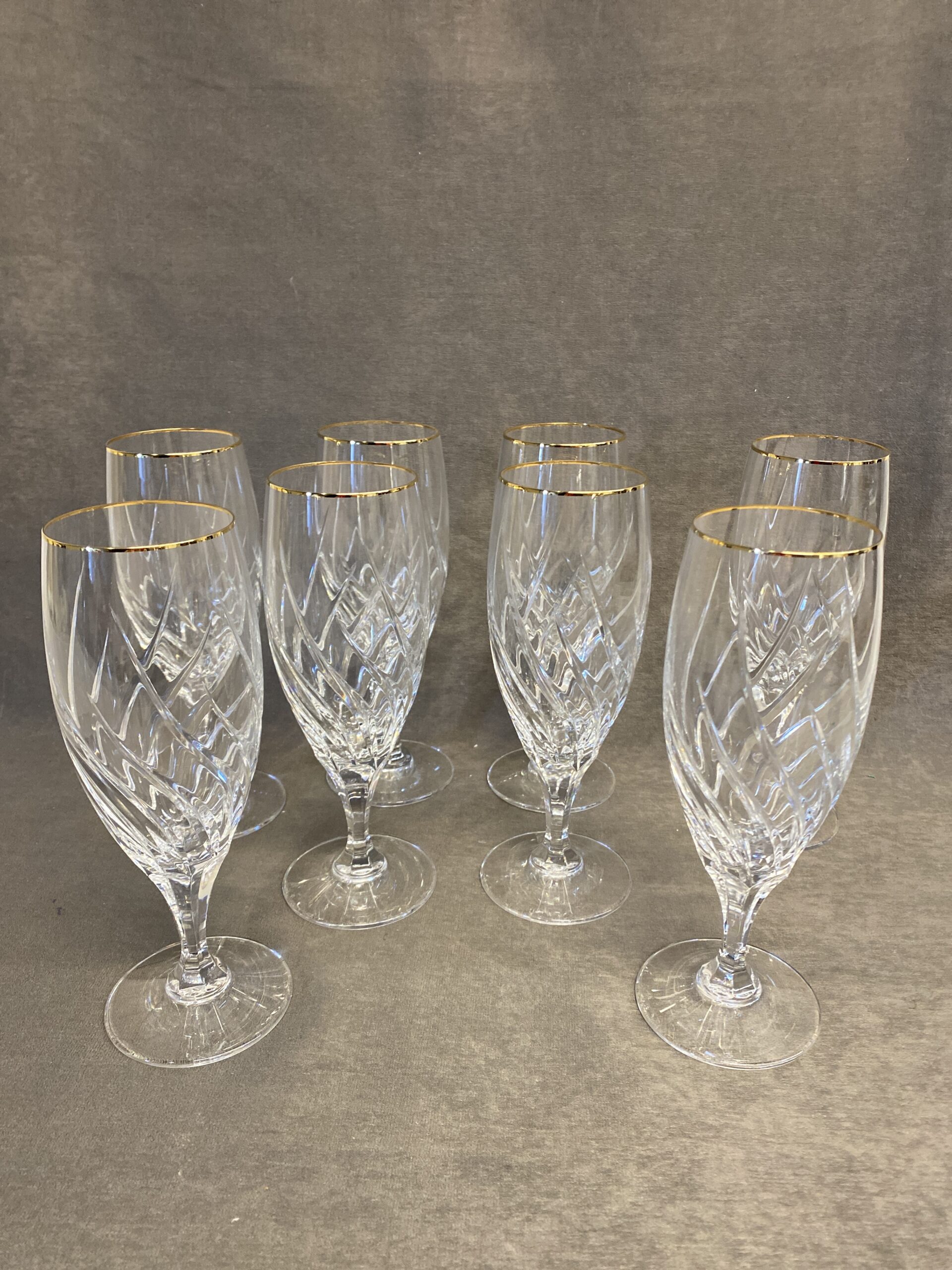 Set 8 Mikasa Crystal Beer Glasses