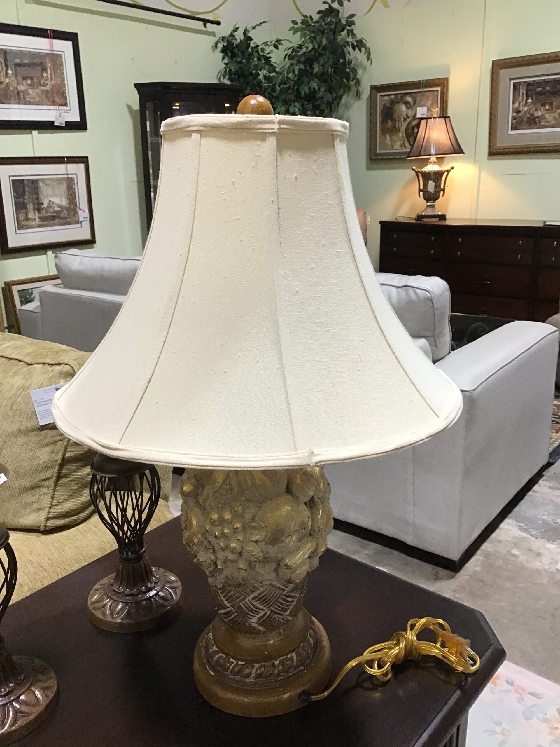 Bombay Table Lamp – Gold Tone Fruit