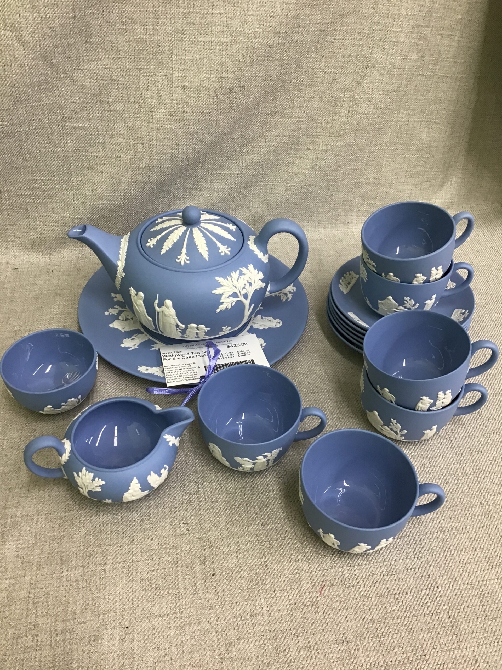 Wedgwood Tea Set For 6 + Cake Plate