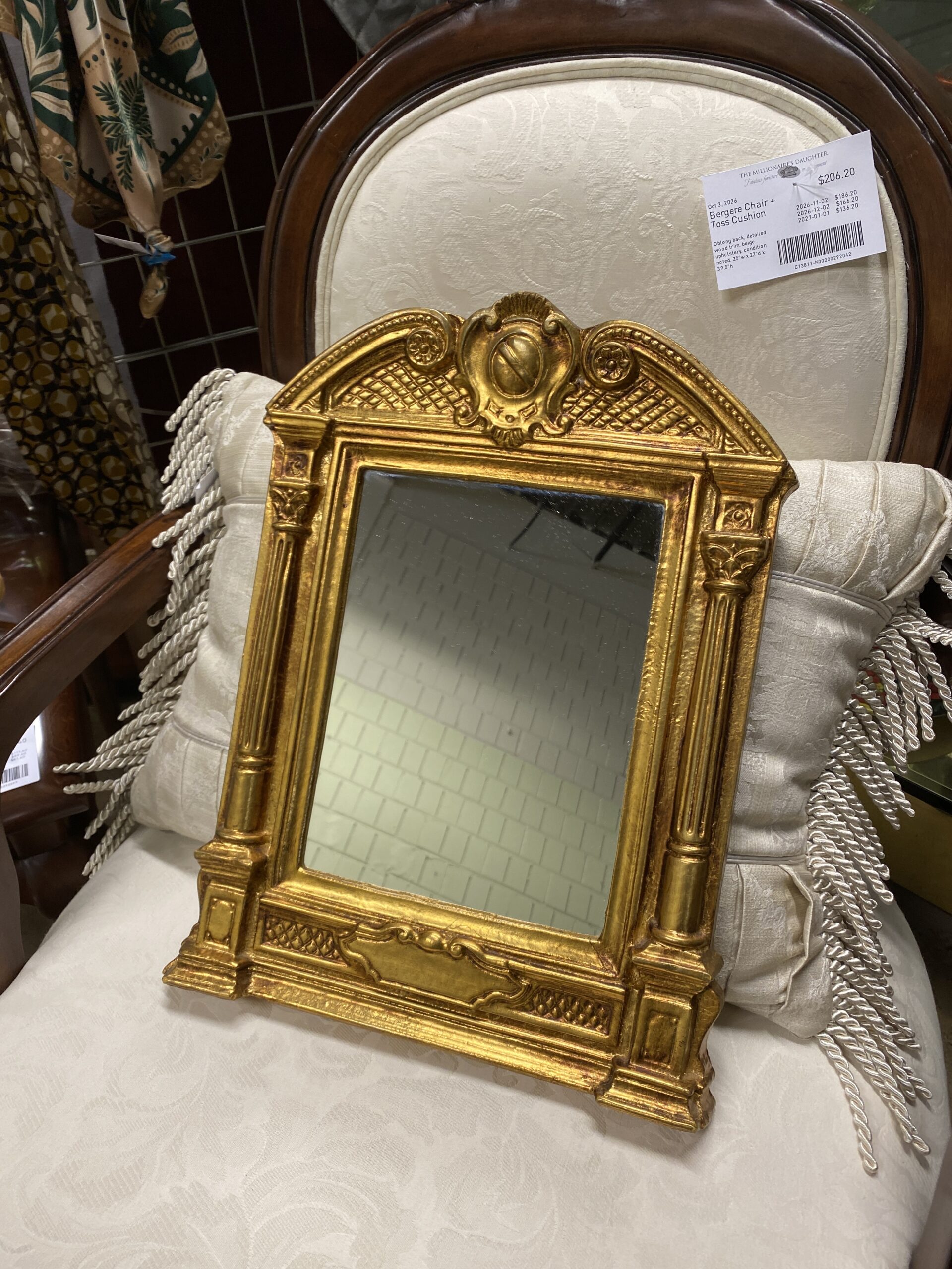 Small Framed Mirror – Gilt