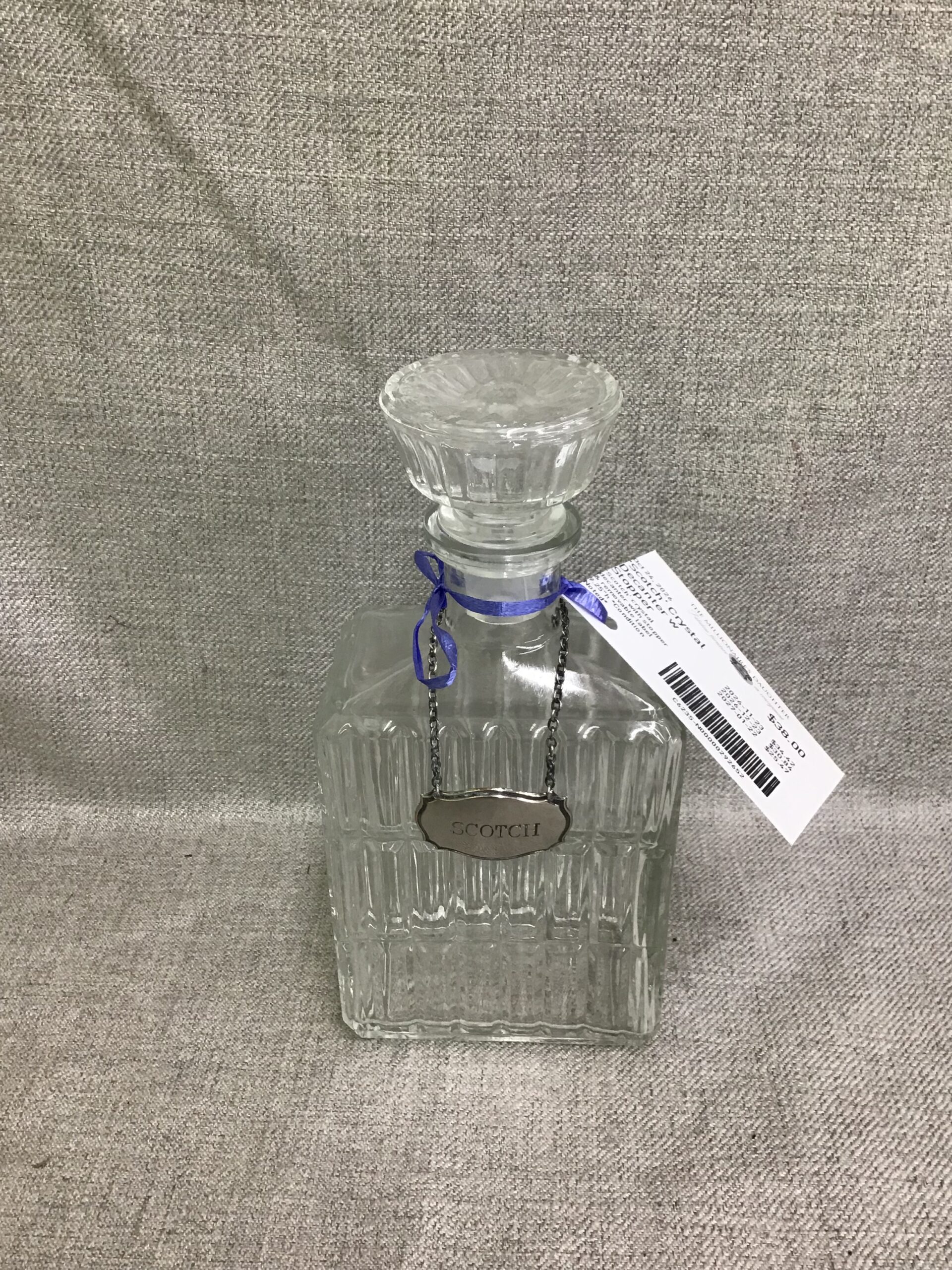 ‘Scotch’ Crystal Decanter w Stopper