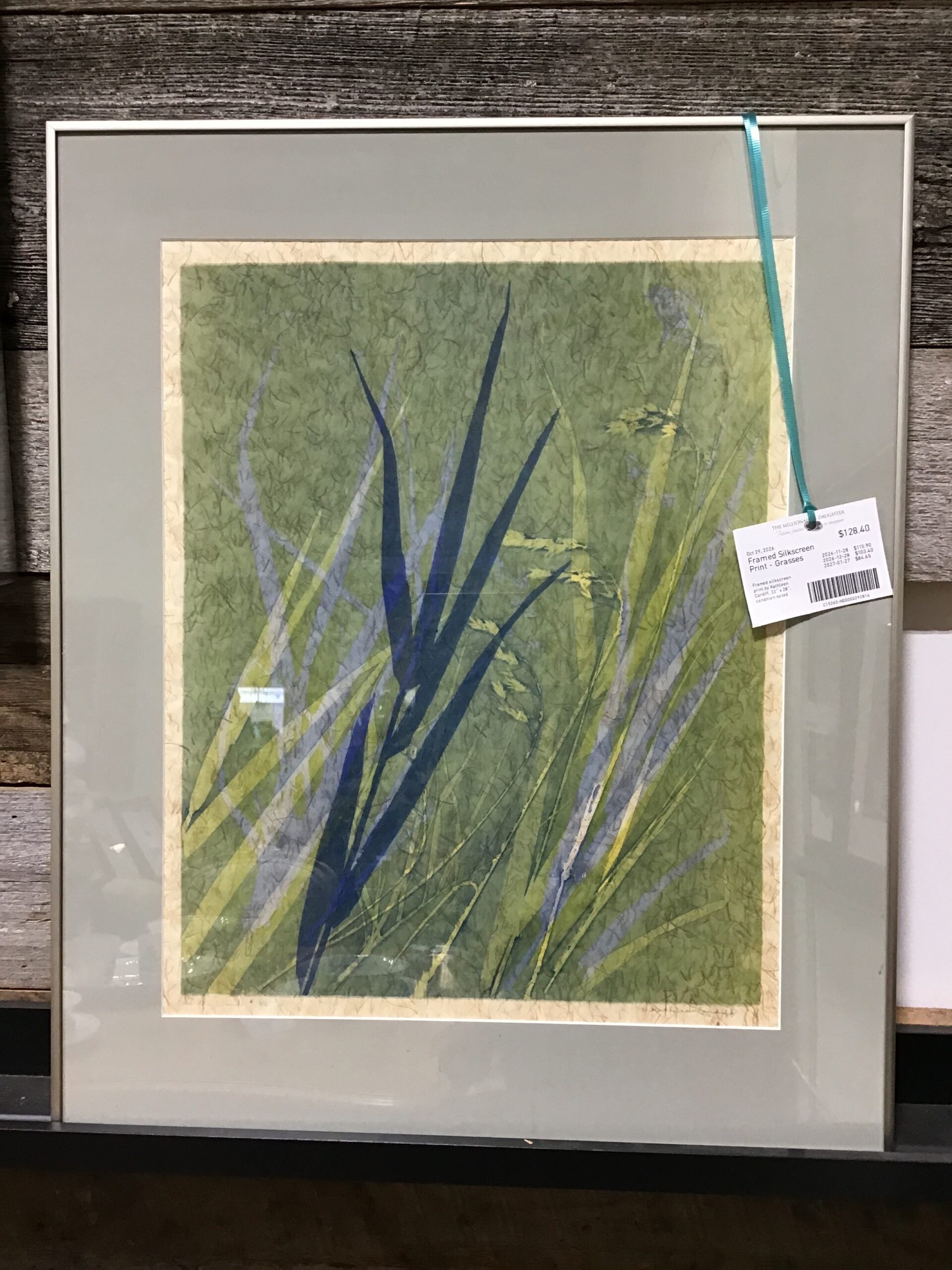 Framed Silkscreen Print – Grasses