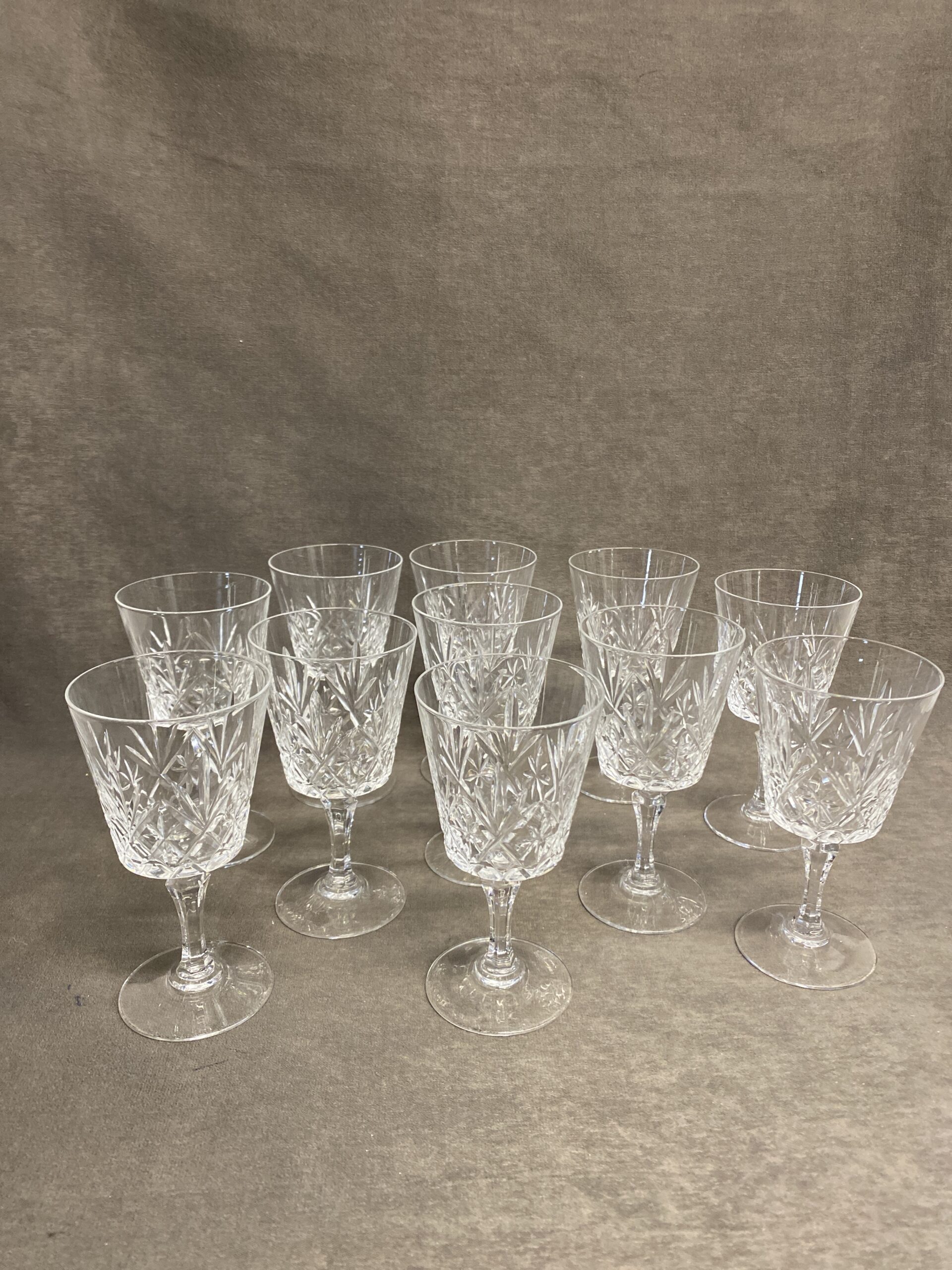 Set 11 Cristal D’Arques Wine Glasses