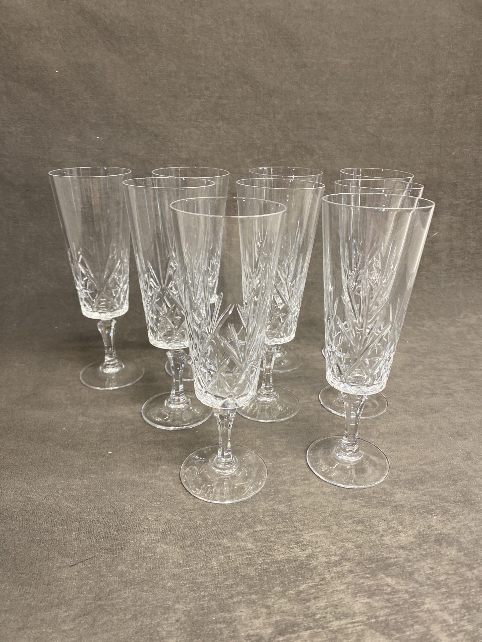 Set 9 Cristal D’Arques Champagne Flutes