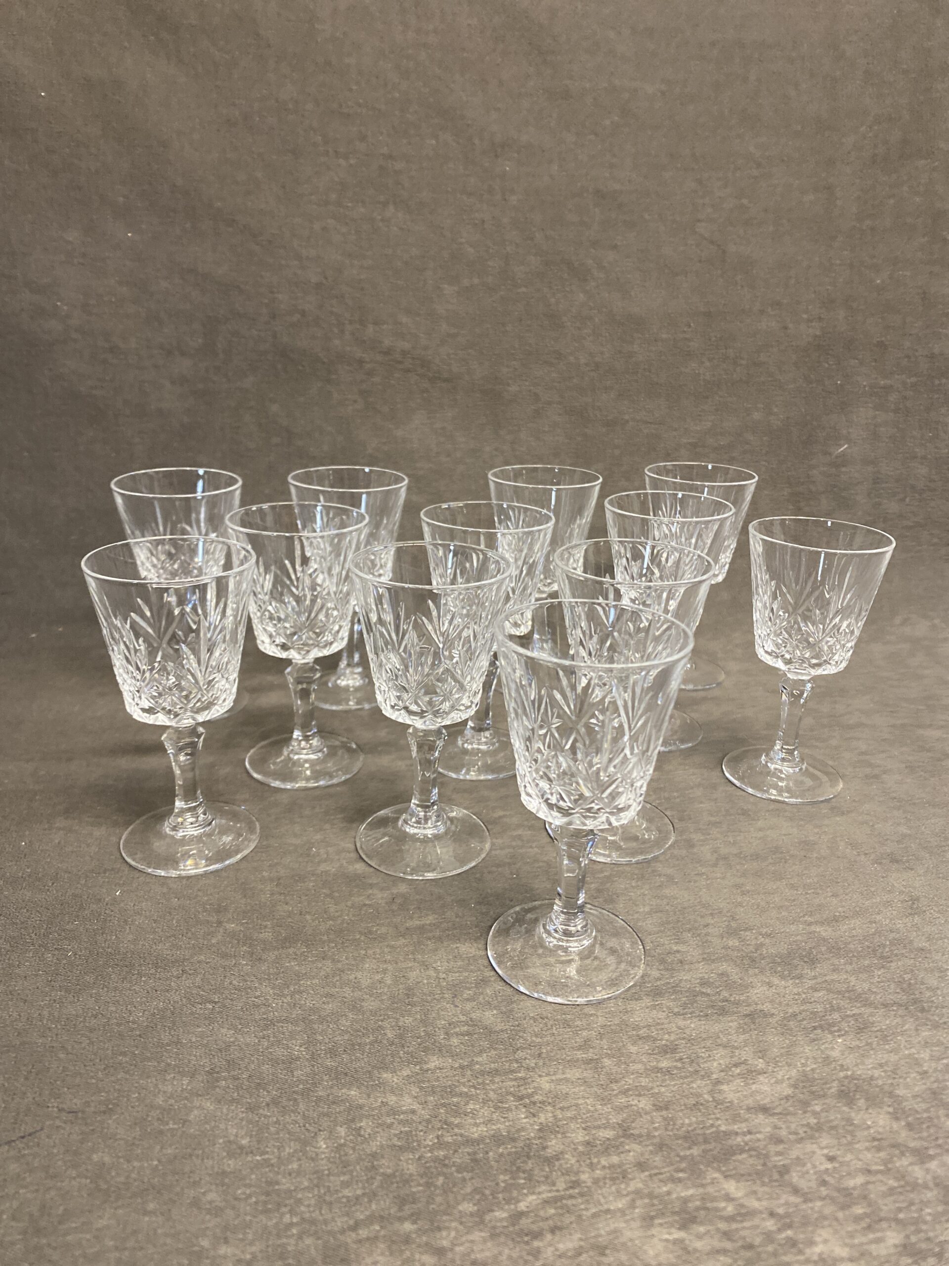 Set 12 Cristal D’Arques Cordial Glasses