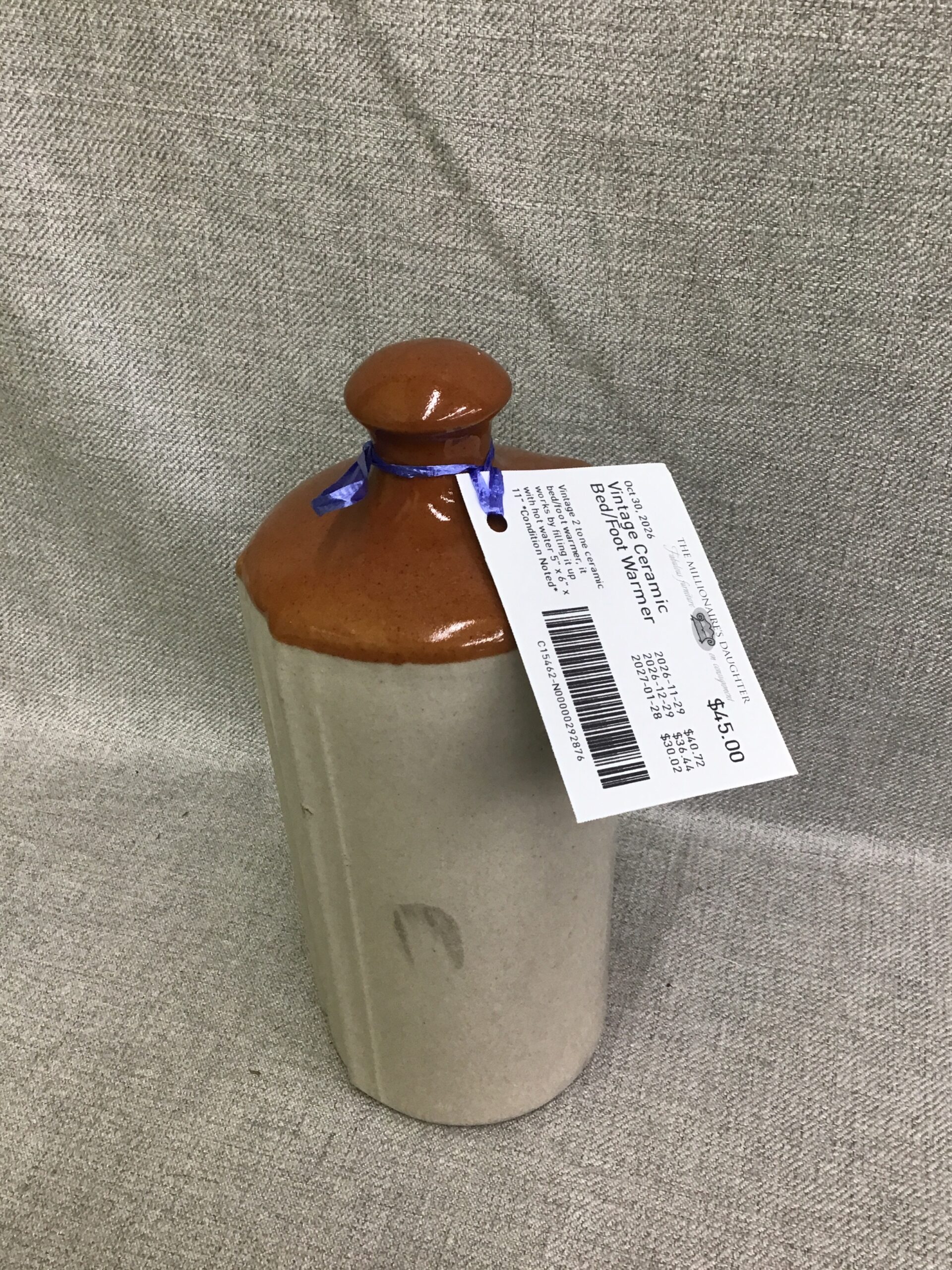 Vintage Ceramic Bed/Foot Warmer