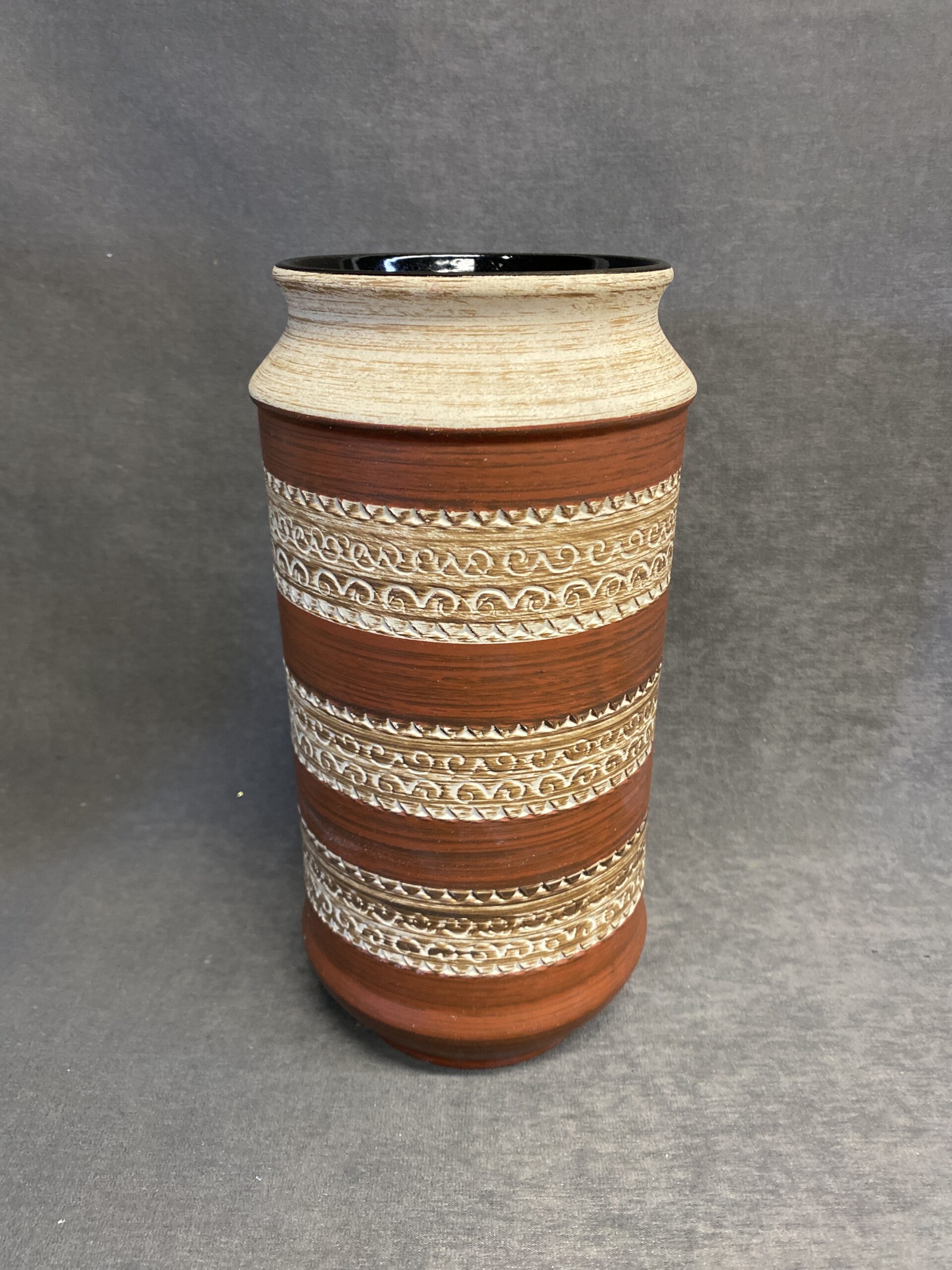 Vintage German Pottery Vase – Brown