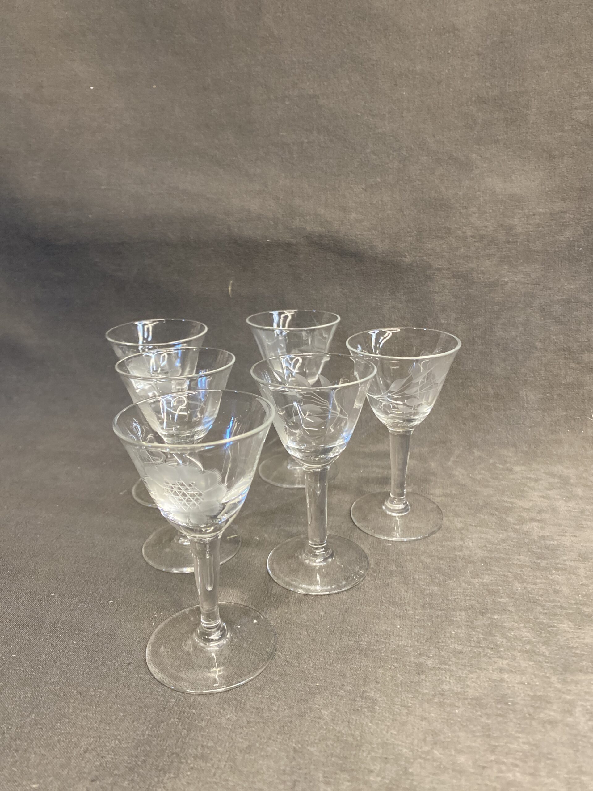 Set 6 Cornflower Liqueur Glasses