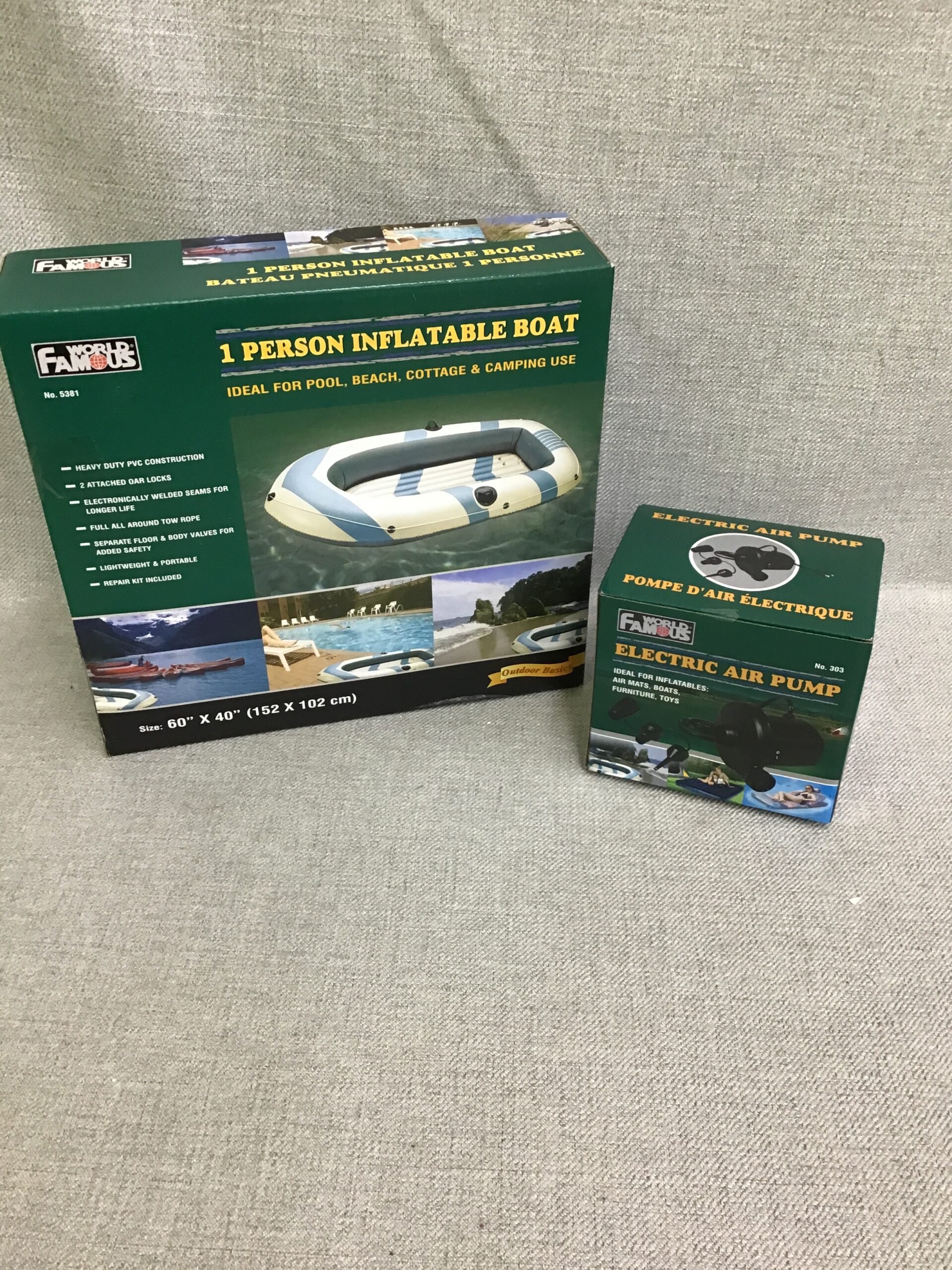 Brand New! World Famous Inflatable Boat + Pump