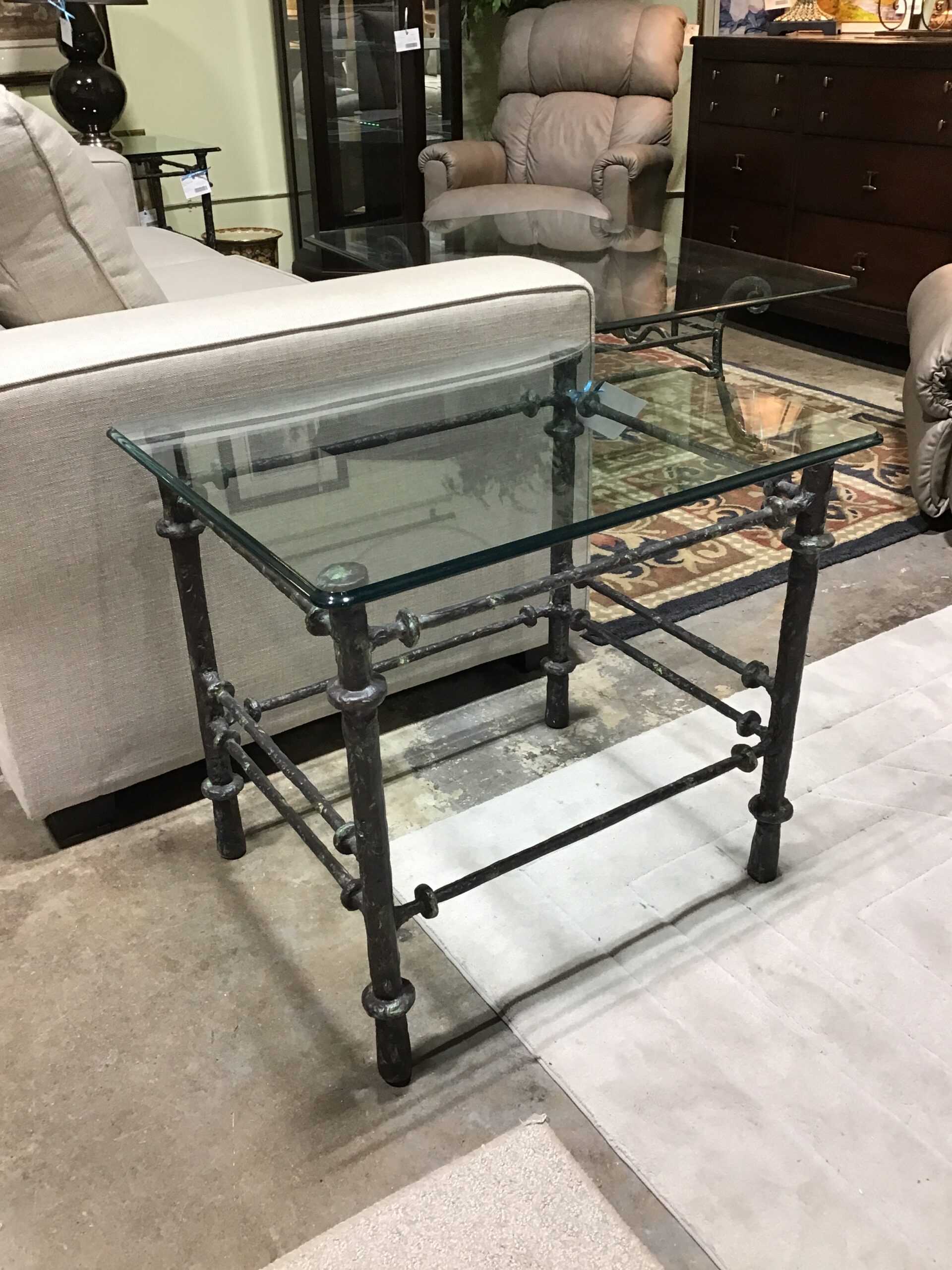 Metal/Glass Side Table