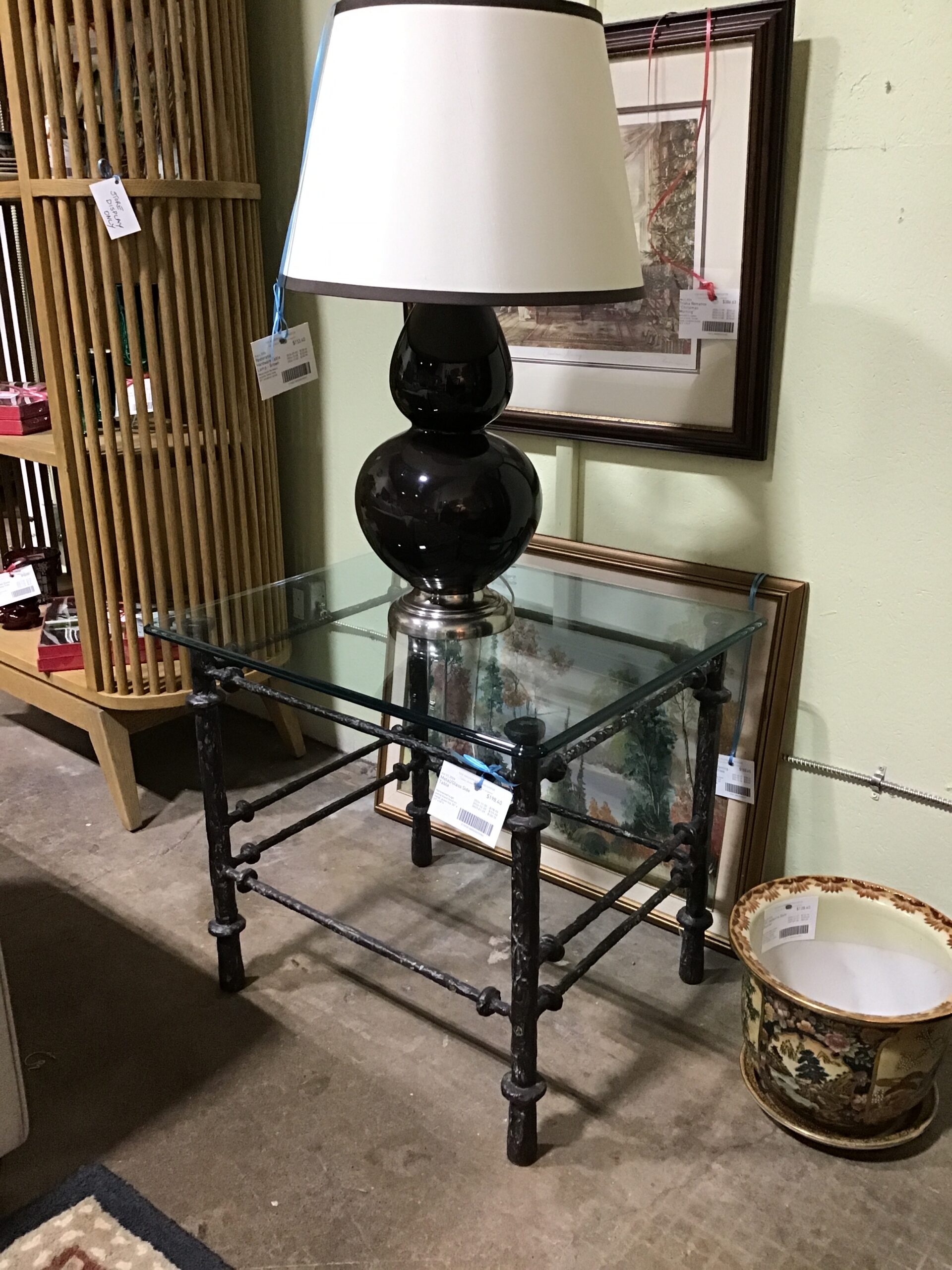Metal/Glass Side Table